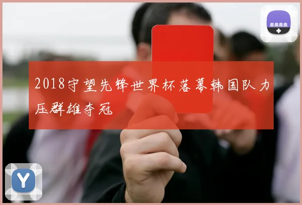 2018守望先锋世界杯落幕韩国队力压群雄夺冠